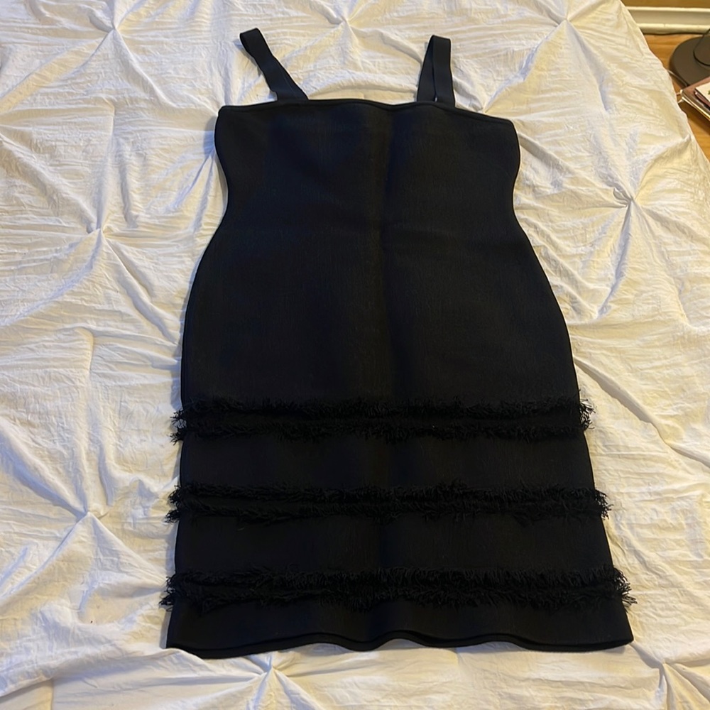Bcbg bandage midi dress with frill detail size M- never worn with tags.
